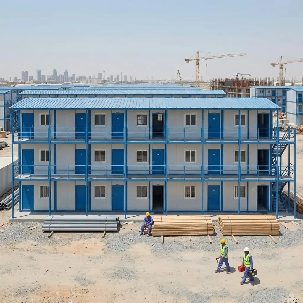 Labour Colony — labour colony by Portable Office Cabin, G+1 Workmen Accommodation manufacturer in India – view 2