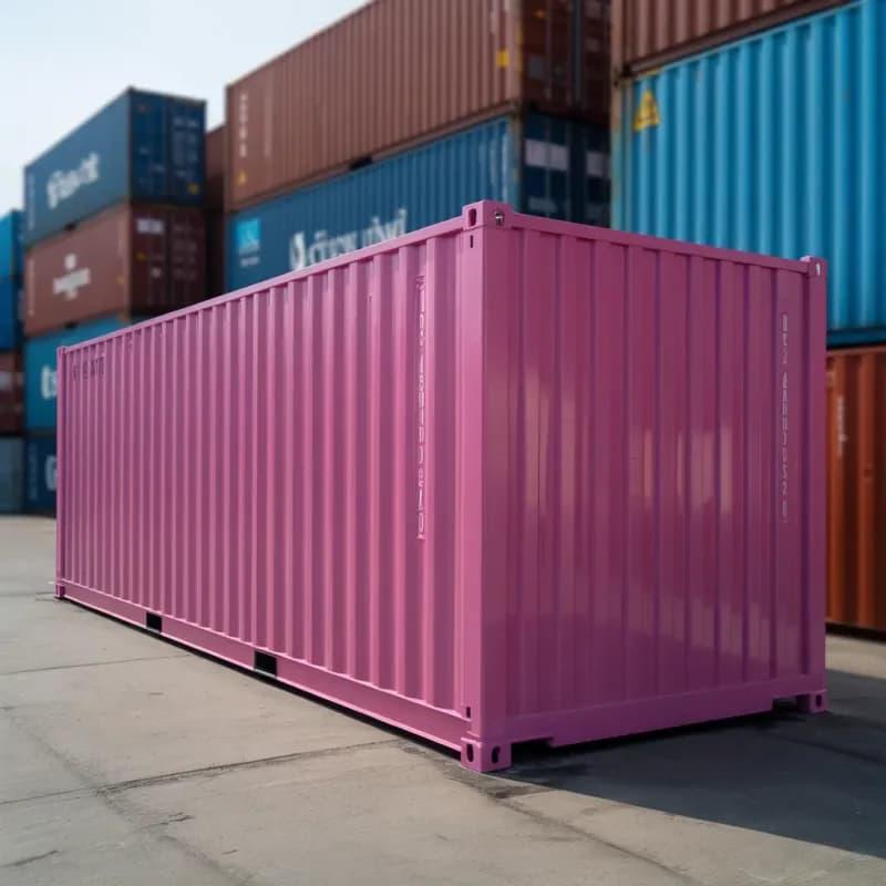 Pink 40ft cargo storage container side view with corrugated wall panels at industrial depot by Portable Office Cabin – Portable Office Cabin | Bangalore, Chennai, Mumbai & across India Pink 40ft cargo storage container side view with corrugated wall panels at industrial depot by Portable Office Cabin – available in Bangalore, Chennai, Hyderabad, Mumbai, Pune, Delhi NCR & pan-India