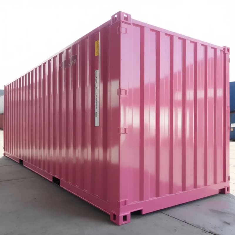 Pink Cargo Storage Container | Cargo Storage & Shipping Containers — Portable Office Cabin – view 1 Pink Cargo Storage Container — pink shipping container by Portable Office Cabin, Cargo Storage & Shipping Containers manufacturer in India – view 1