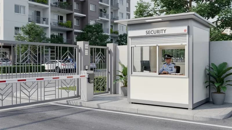 Portable Security Guard Cabin | Security Cabins — Portable Office Cabin – view 1 Portable Security Guard Cabin — security cabin by Portable Office Cabin, Security Cabins manufacturer in India – view 1