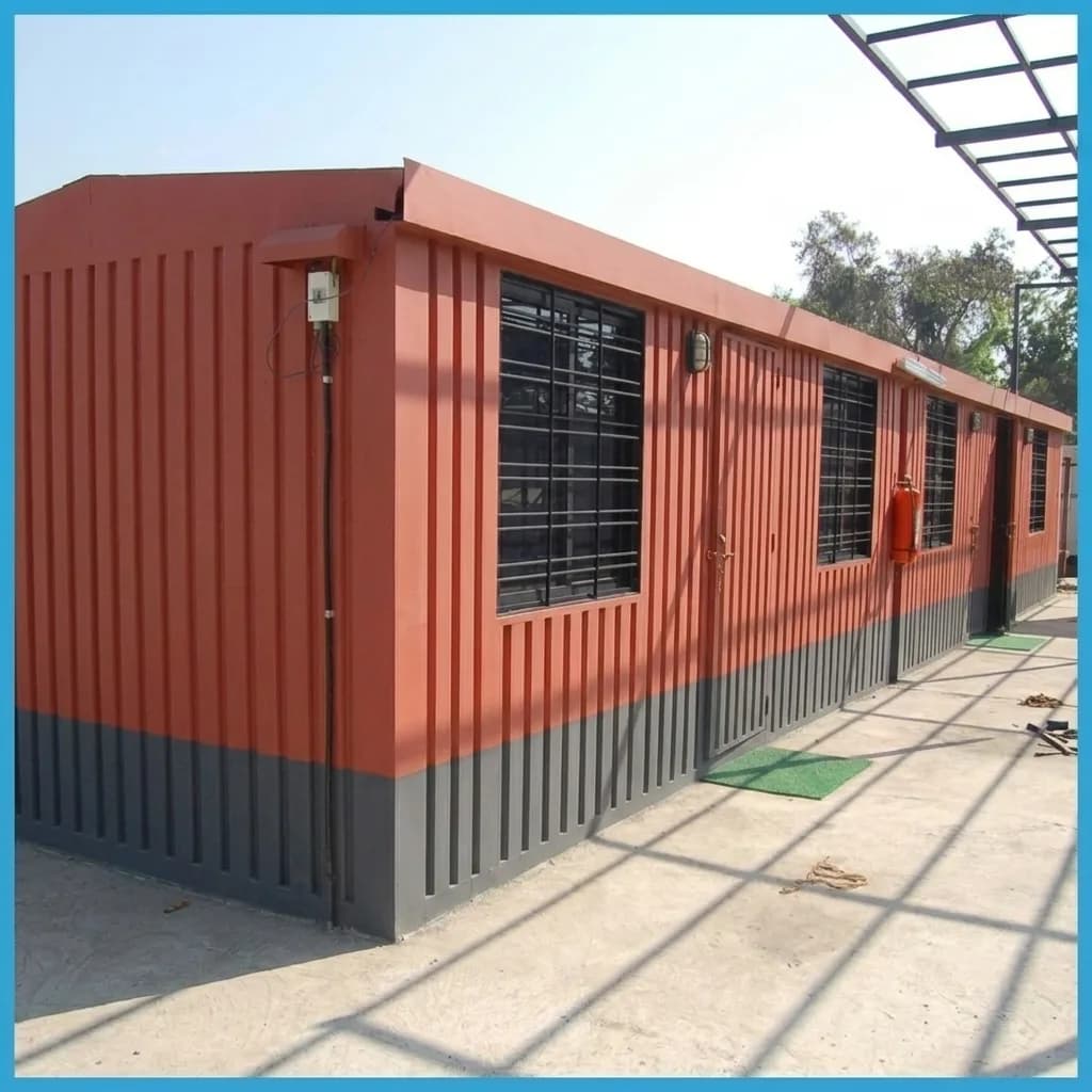 Container office in Bommasandra — ready-to-use portable container office with lockable entrance door and grilled sliding windows by Portable Office Cabin