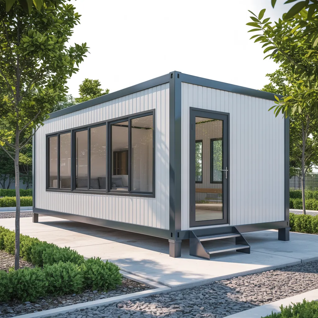 Multi-storey modular labour accommodation camp with prefabricated worker housing units at infrastructure project site in India