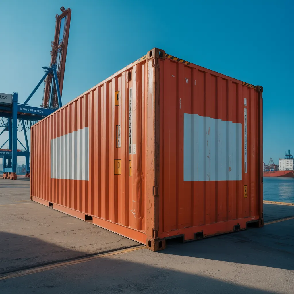 New one-trip shipping container for Peenya industrial office conversion by Portable Office Cabin